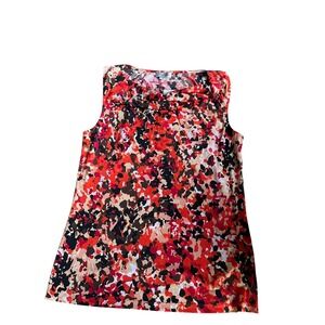 Tahari Arthur S. Levine Women's Sleeveless‎ Blouse Top Multicolor Size L